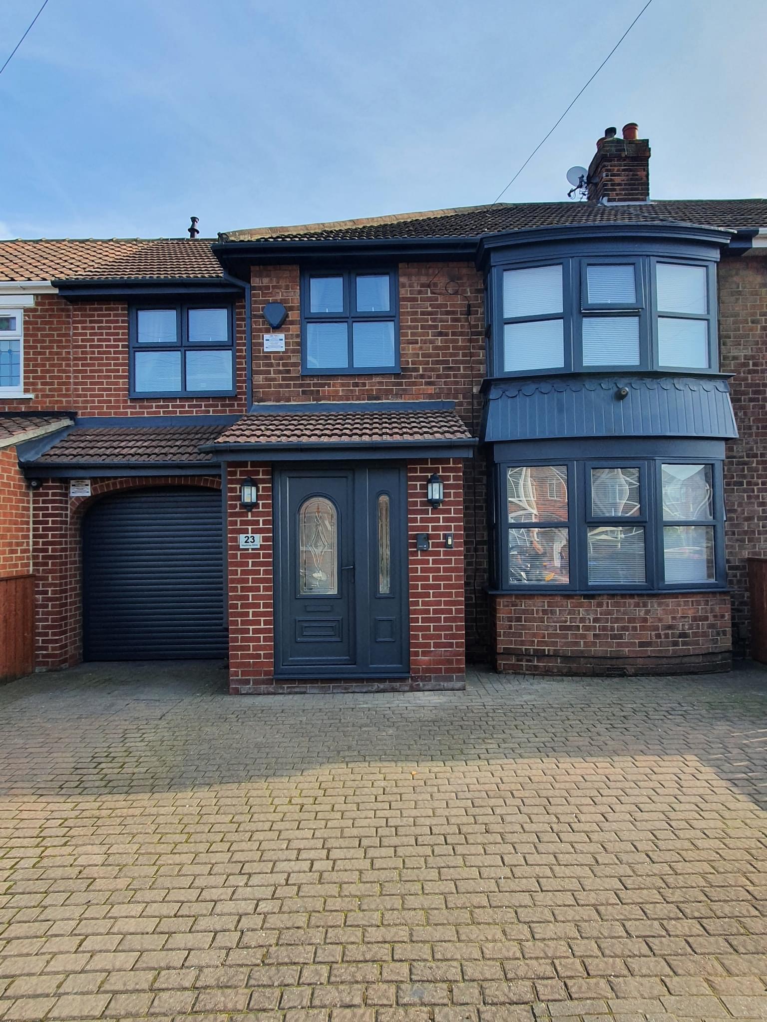 UPVC windows and doors spray painted grey on Birmingham-based property