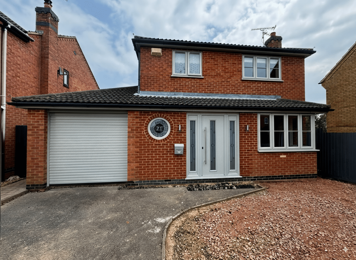 House in Cannock Town with UPVC windows and doors spray painted anthracite grey