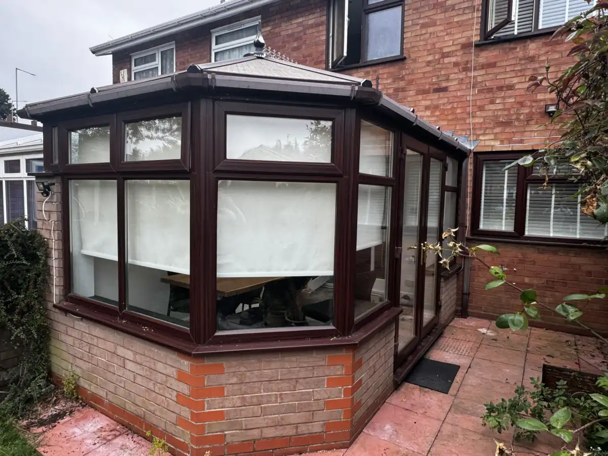 conservatory before spraying